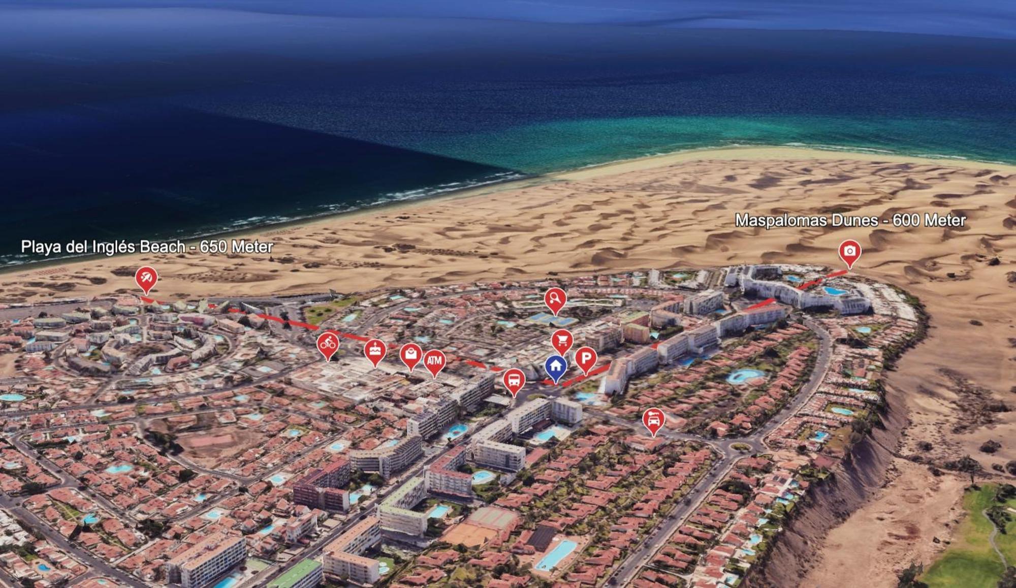 Casa Lex I Ocean & Sunrise Panorama I Steps From Dunes And Beach I Private 50 Sqm Terrace I Pool Маспаломас Экстерьер фото